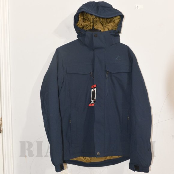 BLUE COAL NWT Gerry Men's Nimbus Tech Jacket Nocturne Detachable Hooded - Picture 2 of 15